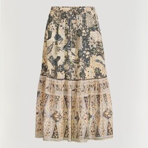 Ulla Johnson Olina Printed Midi Skirt size 4